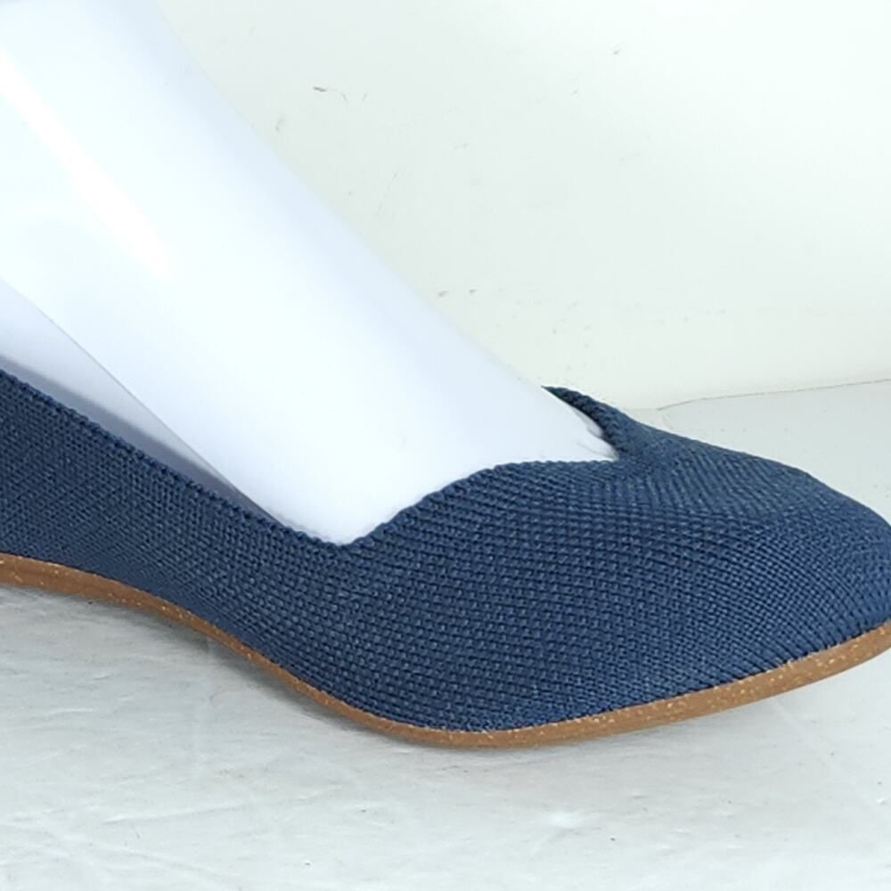 Rothy's Women's The Flat Round Toe US6 Navy Blue Textile Slip On Ballet Flats - Picture 15 of 16